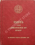 Book cover of Rules for Observance by Staff by Severn Valley Railway